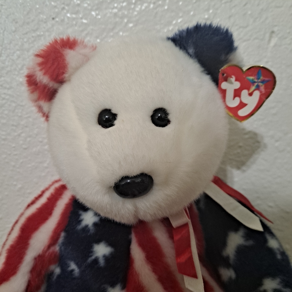LAST DAY: LARGE Spangles TY Beanie teddy bear - Picture 2 of 7